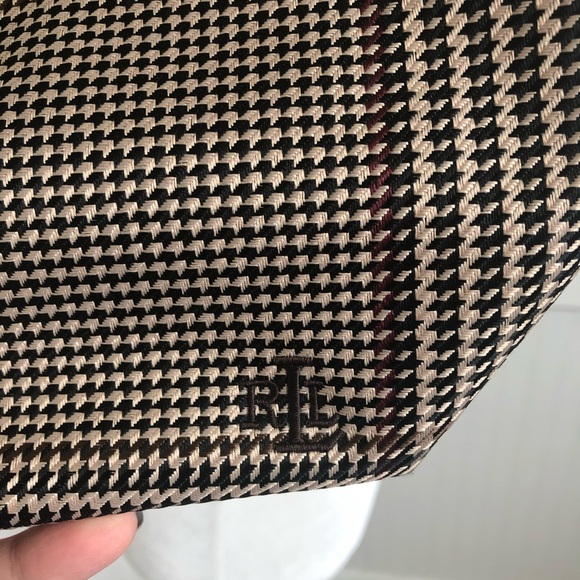 Lauren Ralph Lauren Houndstooth Plaid NWOT Tote - Picture 3 of 5